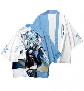 Kimono Haori bleu et blanc Eula Lawrence Cryo